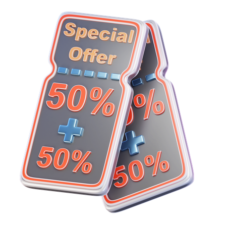 할인 쿠폰  3D Icon