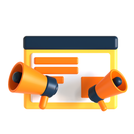 온라인 마케팅  3D Icon