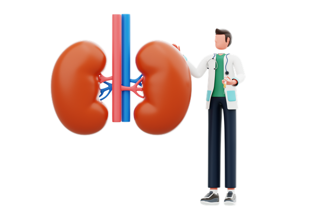 呼吸器科医が腎臓について解説  3D Icon