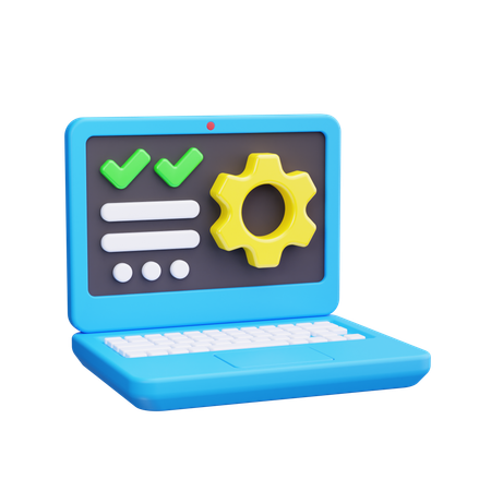 ノートパソコンの設定  3D Icon