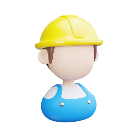 男性労働者  3D Icon