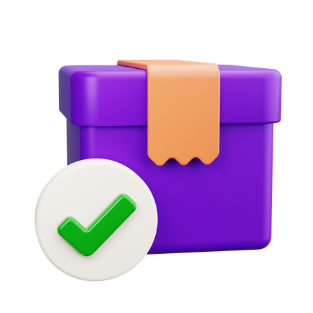 小包をチェックする  3D Icon