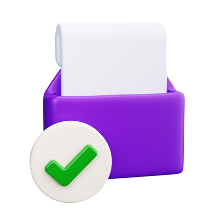 メールをチェックする  3D Icon