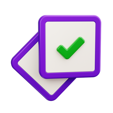 チェック  3D Icon
