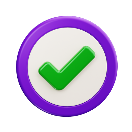 チェック  3D Icon