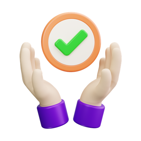 チェック  3D Icon