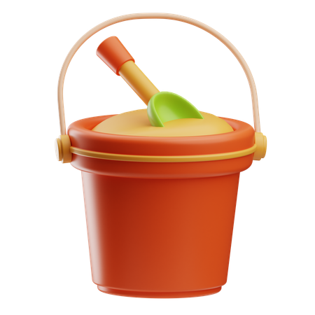 해변 양동이  3D Icon