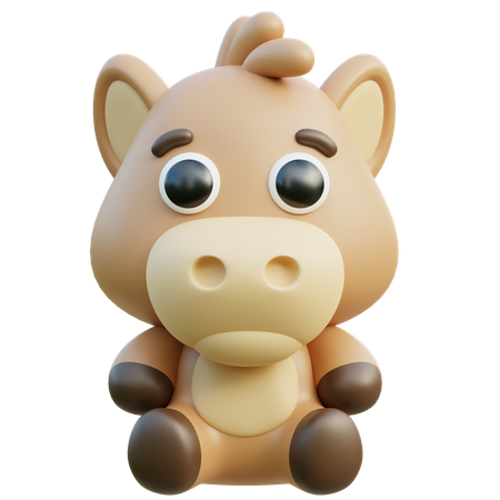 말  3D Icon
