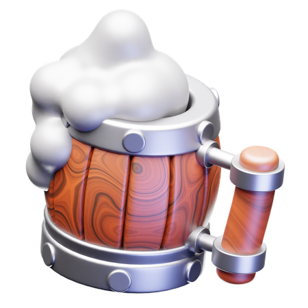 나무 머그잔  3D Icon