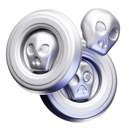 해적 동전  3D Icon
