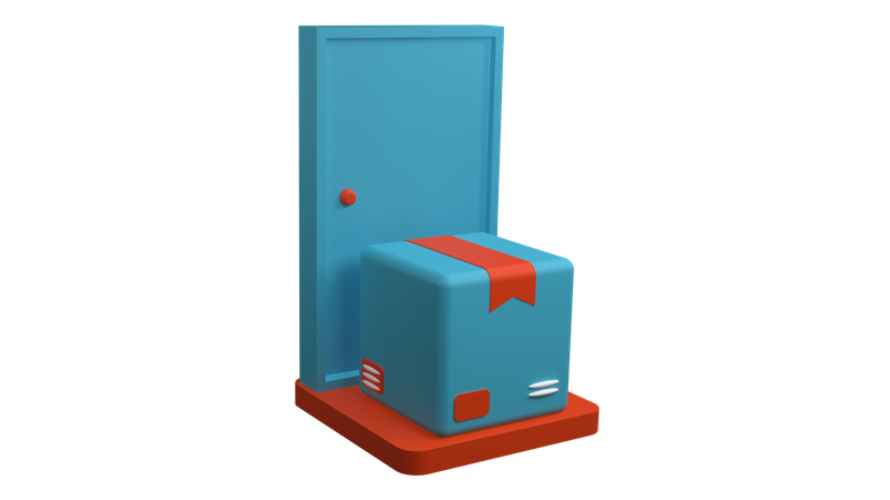 문 배달  3D Icon