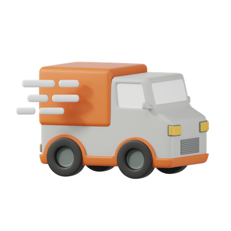 배달 트럭  3D Icon