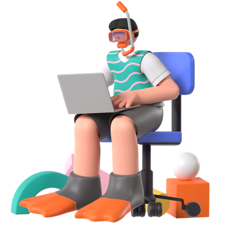 스마트하게 일하는 프리랜서  3D Icon