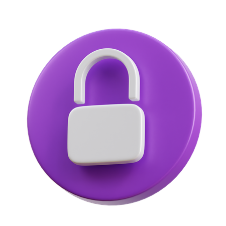 잠그다  3D Icon