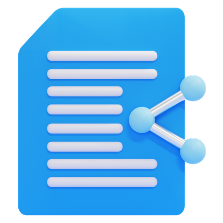 ファイル共有  3D Icon