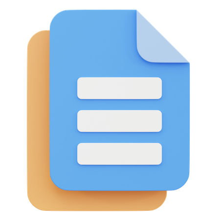 文書  3Dアイコン