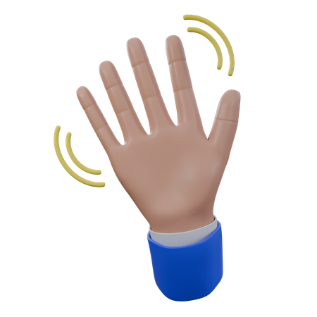 手を振るジェスチャー  3D Icon