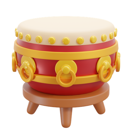 중국 드럼  3D Icon