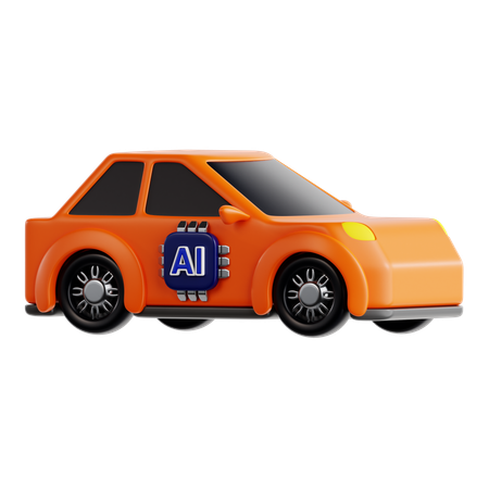 자율주행차  3D Icon