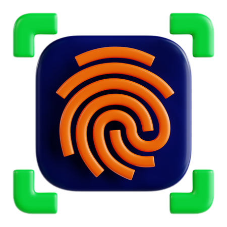 指紋  3D Icon