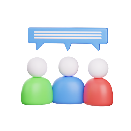 グループチャット  3D Icon