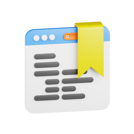 ブックマーク  3D Icon