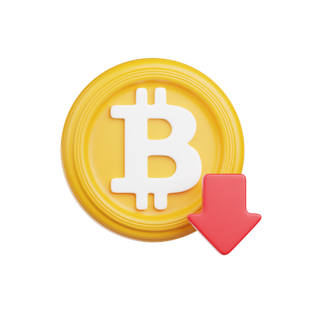 비트코인 폭락  3D Icon