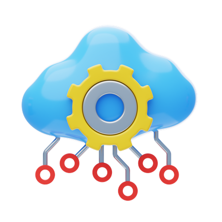 클라우드 컴퓨팅  3D Icon