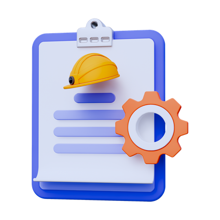 건설 계획  3D Icon