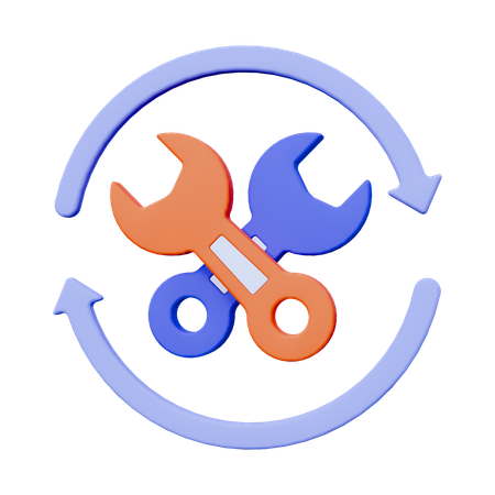 유지  3D Icon