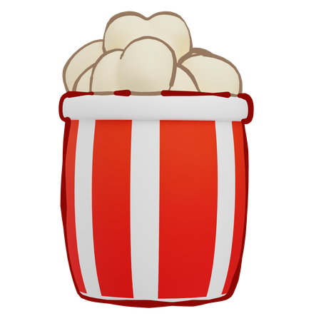 팝콘  3D Icon