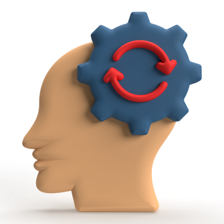 脳の管理  3D Icon