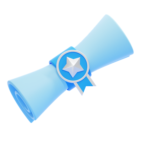 인증된 디플로마  3D Icon