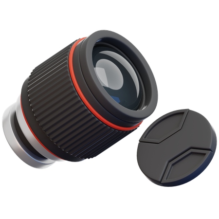 カメラレンズ  3D Icon