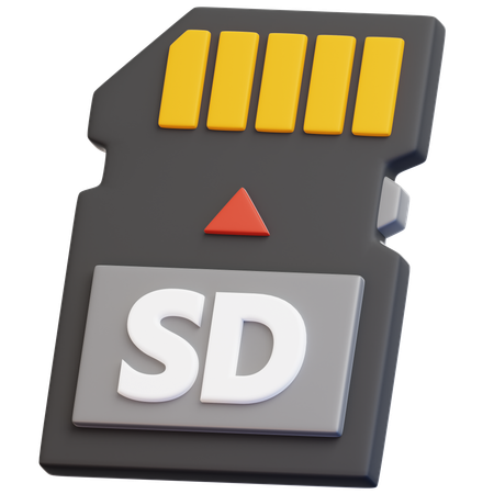 メモリカード  3D Icon