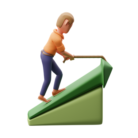 기업가 라이딩 애로우  3D Icon