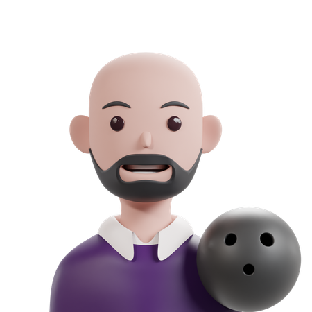 ボウリング選手  3D Icon