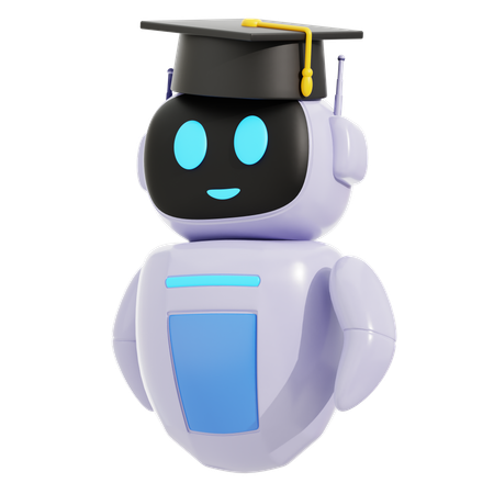 スマートロボット学習卒業  3D Icon