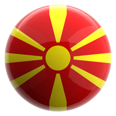 北マケドニア  3D Icon