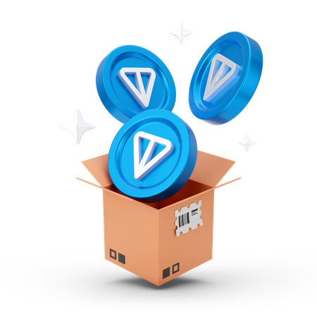 トンコインの開封  3D Icon