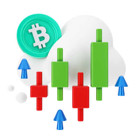 비트코인 거래  3D Icon