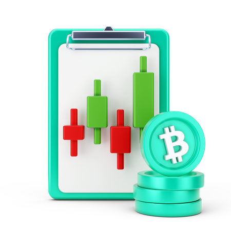 비트코인 거래  3D Icon