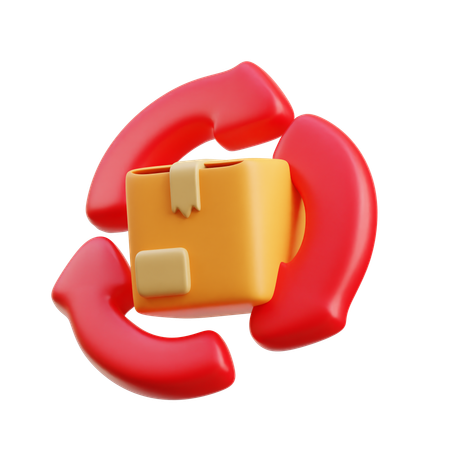 반품 패키지  3D Icon