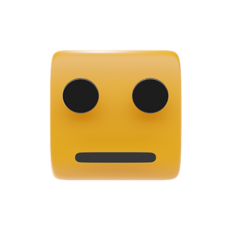 중립 얼굴 이모티콘  3D Icon