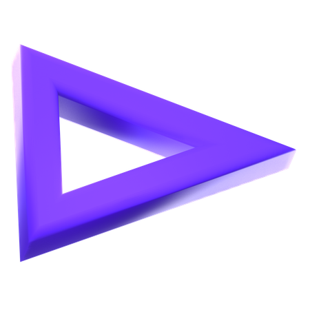 直角三角形の矢印  3D Icon