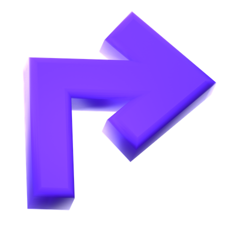 右矢印  3D Icon