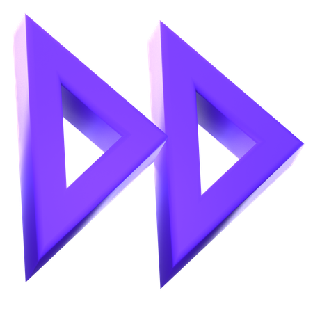 二重右矢印  3D Icon