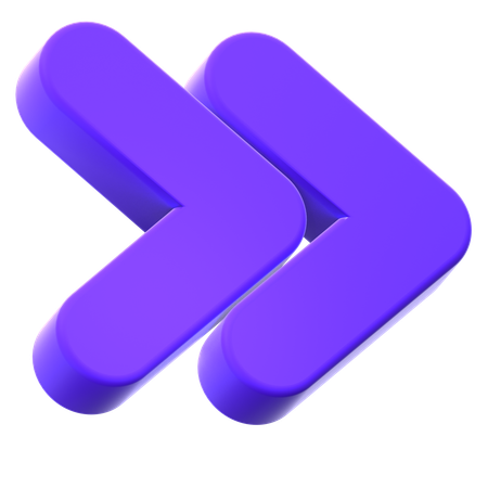 二重右矢印  3D Icon