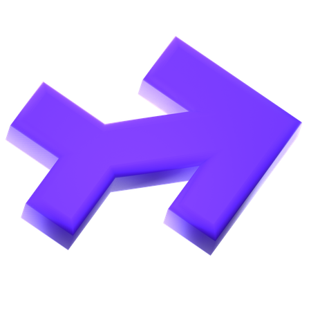 ジグザグ右  3D Icon