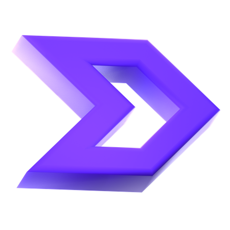 右矢印  3D Icon